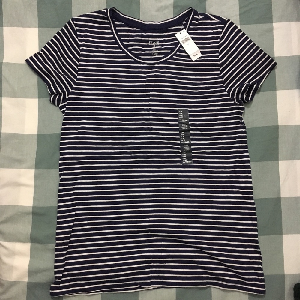 Blue white striped shirt
